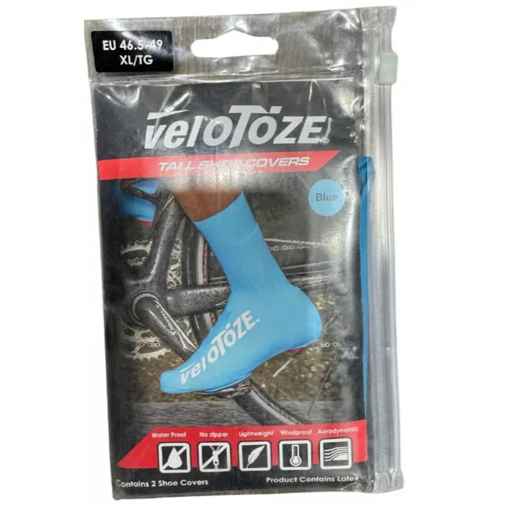 VeloToze Tall Overshoes Cover Blue EU 46.5–49 Waterproof Lightweight NEW